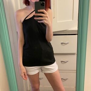 Filly Flair Black One Shoulder Top Size Small